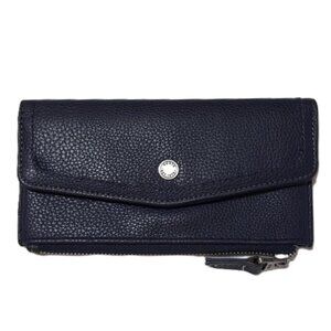 Roots Navy Blue Leather Wallet